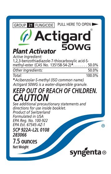 5041 Actigard 50WG Mech - Syngenta