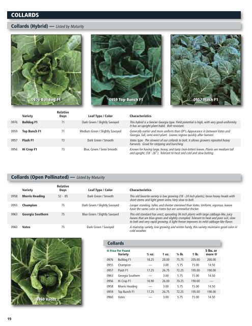 Holmes Seed Company — 2013 V egetable Growers Price List