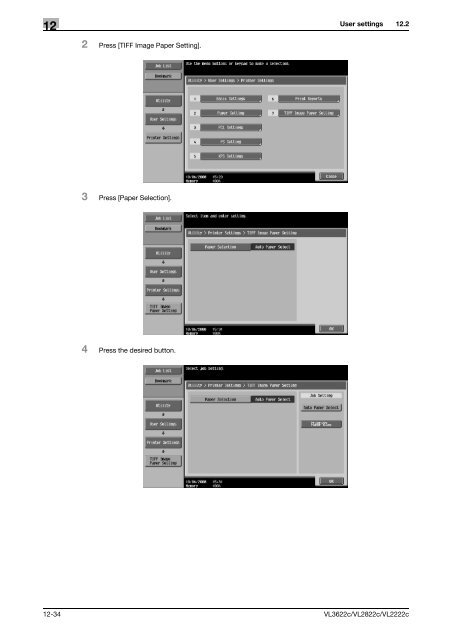 User Manual Print Operations: VarioLink (VL) 2222c, VL2822c ... - Océ