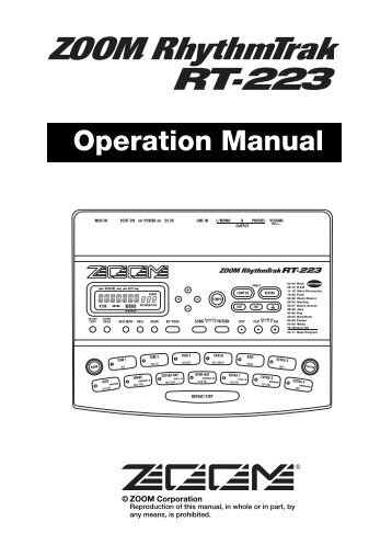 Operation Manual - American Musical Supply