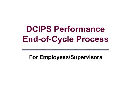 DCIPS PAA End-of-Cycle Instructions