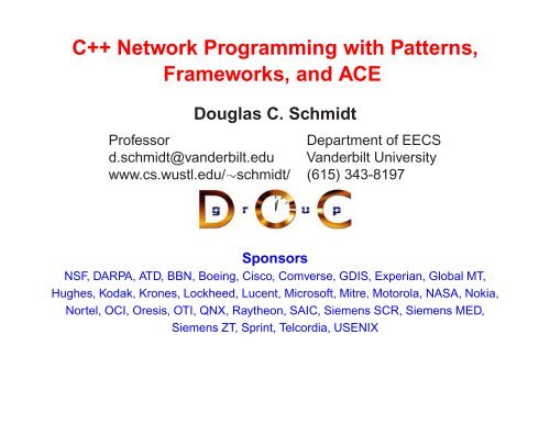 C++ Network Programming with Patterns, Frameworks, and ACE