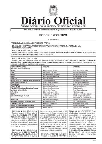 Diário Oficial - Ribeirão Preto