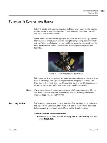 TUTORIAL 1: COMPOSITING BASICS Starting Nuke