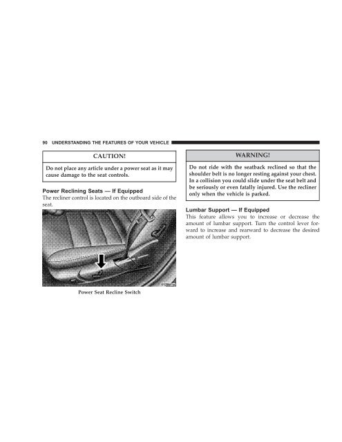 TABLE OF CONTENTS - Dodge