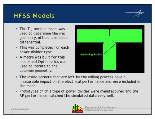 Presentation - Modeling of a 192-Way Waveguide Power Divider