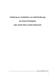 Anleitung zur Installation von AdvoForderung auf einem ... - AnNoText