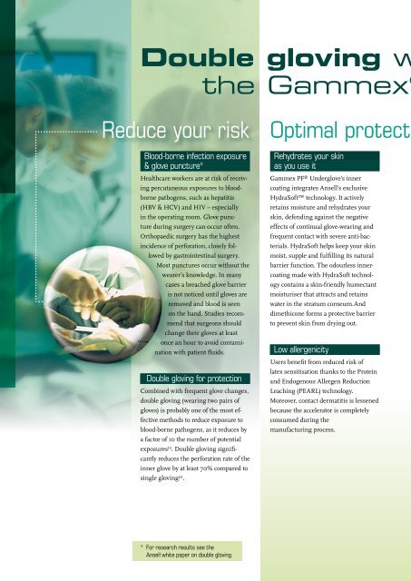 Gammex® PF Underglove - Ansell Healthcare Europe