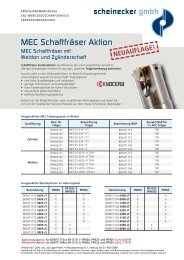 MEC Schaftfräser Aktion - Scheinecker GmbH Wels
