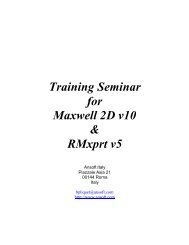 Training Seminar for Maxwell 2D v10 & RMxprt v5