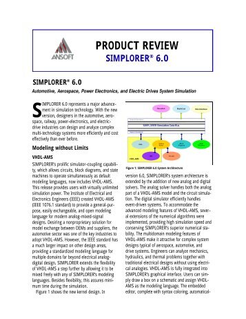 Simplorer 6.0 Product Preview