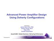 Advanced Power Amplifier Design Using Doherty Configurations