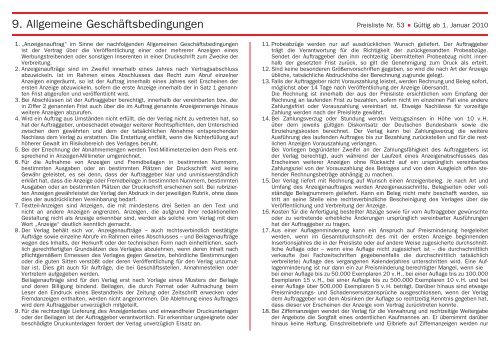 Preisliste 2010 - Die-Zeitungen.de