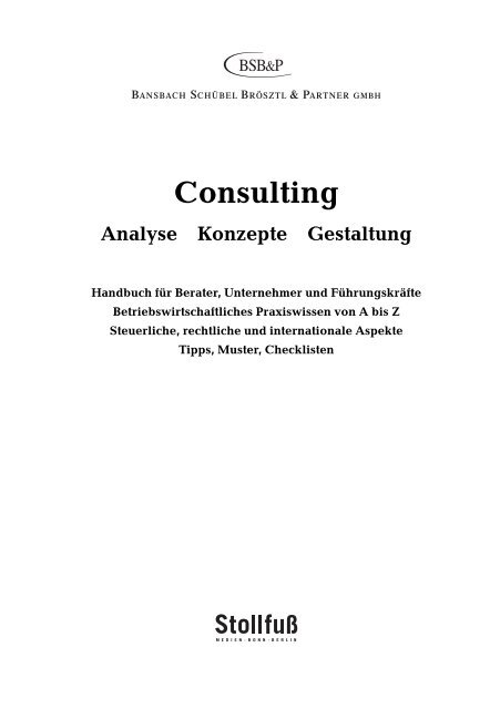 Consulting - Stollfuß Medien