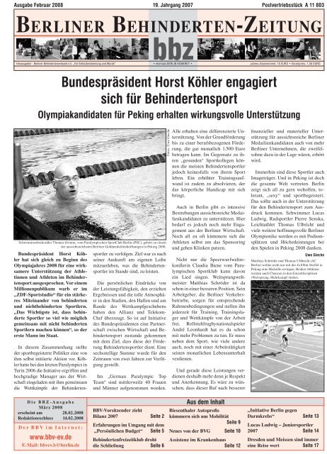 Februar - Berliner Behindertenzeitung