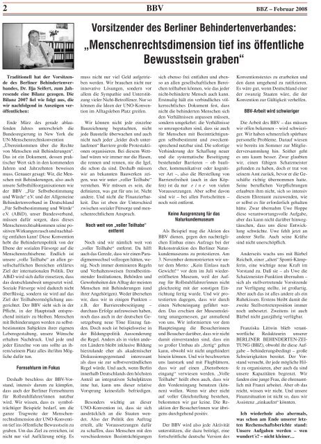 Februar - Berliner Behindertenzeitung