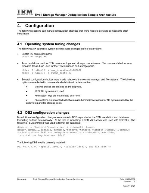 Tivoli Storage Manager Sample Architecture - IBM