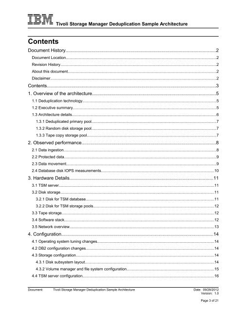 Tivoli Storage Manager Sample Architecture - IBM