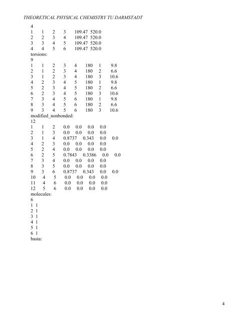 Molecular Dynamic Simulation of united atom liquid n-hexane