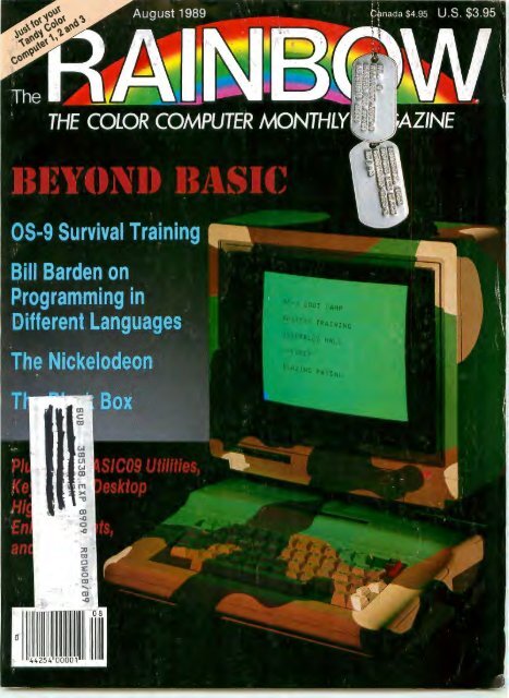 The Rainbow Vol. 09 No. 01 - August 1989 - TRS-80 Color ...