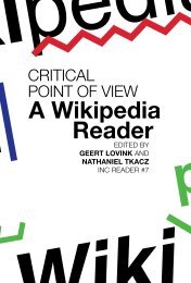 Reader A Wikipedia - Institute of Network Cultures