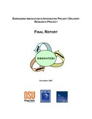 energizing innovation in integrated project delivery final report - SPUR