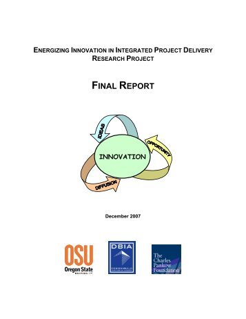 energizing innovation in integrated project delivery final report - SPUR