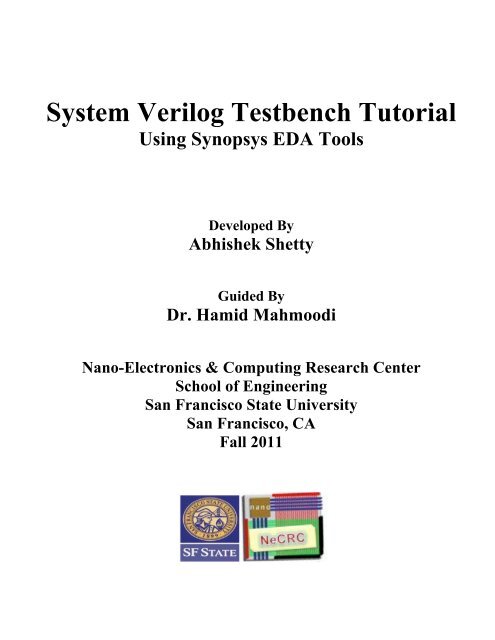 System Verilog Testbench Tutorial San Francisco State University