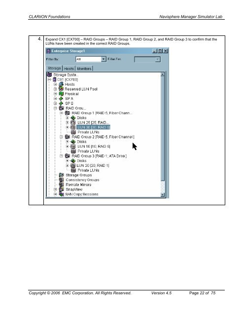 Navisphere Manager Simulator Lab Exercise