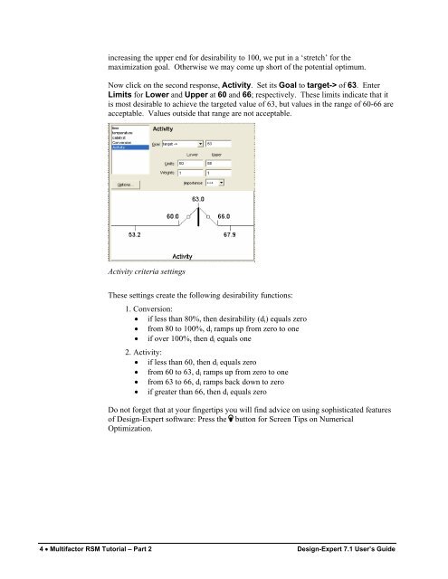 DX7 Tutorial - Multifactor RSM - Part 2 - Optimization - Statease.info