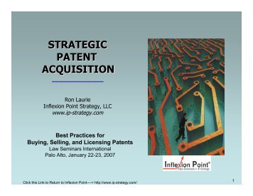LSI/Laurie-Strategic Patent Acquisition copy - Inflexion Point Strategy