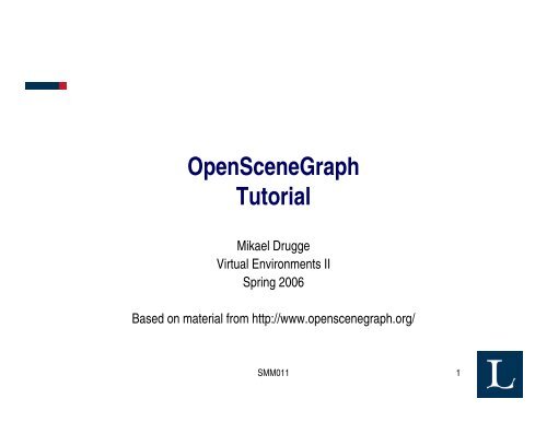 Openscenegraph quick start guide
