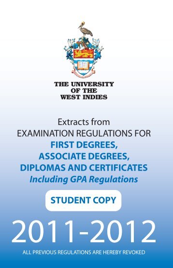 Exams and GPA Regulations - The University of the West Indies, St ...