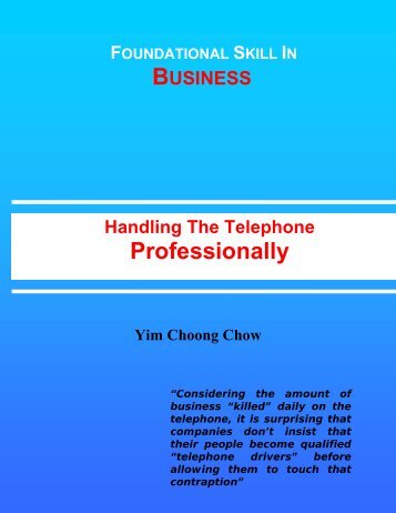 Handling The Telephone Professionally - Puncak Jupiter.com