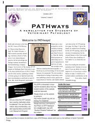 PATHways - American College of Veterinary Pathologists