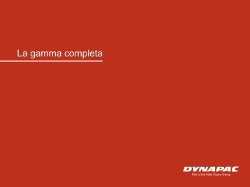 La gamma completa - Dynapac