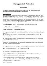 PROTOKOLL - Marktgemeinde Pottenstein