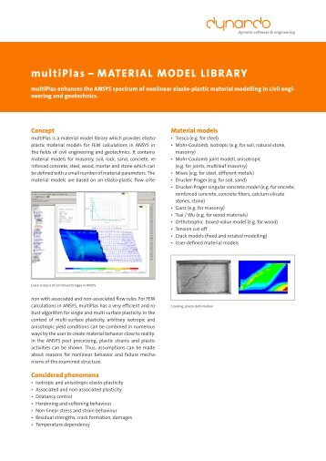 multiplas Ã¢ÂÂ material model library - Dynardo GmbH