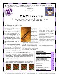 PATHways - American College of Veterinary Pathologists