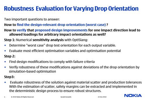 Robustness Analysis of a mobile Phone