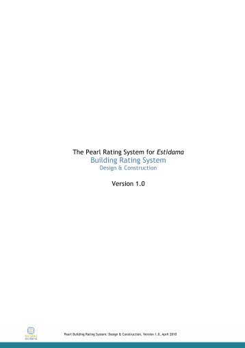 Pearl Building Rating System - Estidama
