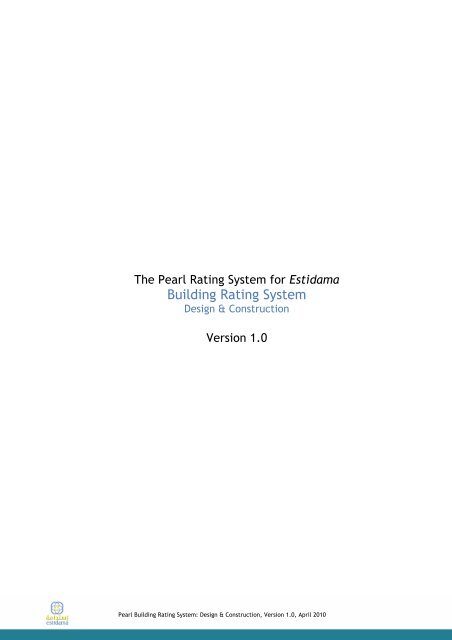 Pearl Building Rating System - Estidama