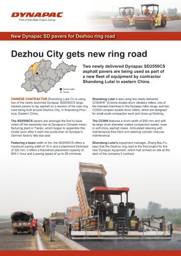 New Dynapac SD pavers for Dezhou ring road