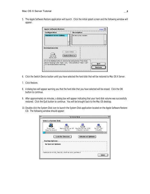 Mac OS X Server Tutorial - Rhapsody Resource Page