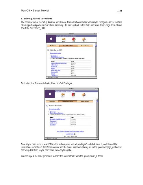 Mac OS X Server Tutorial - Rhapsody Resource Page