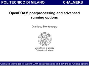 OpenFOAM postprocessing and advanced running options