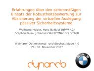Auswirkungen auf das Simulationsmodell - Dynardo GmbH
