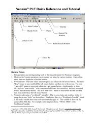 Vensim® PLE Quick Reference and Tutorial