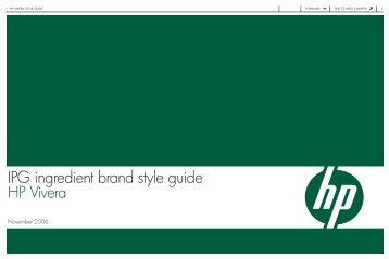 IPG ingredient brand style guide HP Vivera