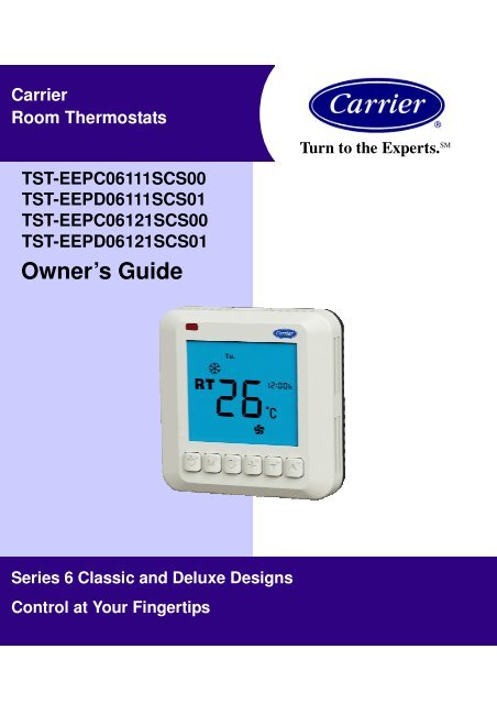 Carrier TSTATCCBAC01-B Non-Programmable Digital Thermostat – Heat/Cool, Push Button, White